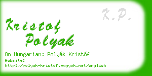 kristof polyak business card