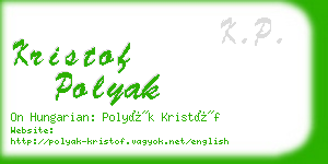 kristof polyak business card